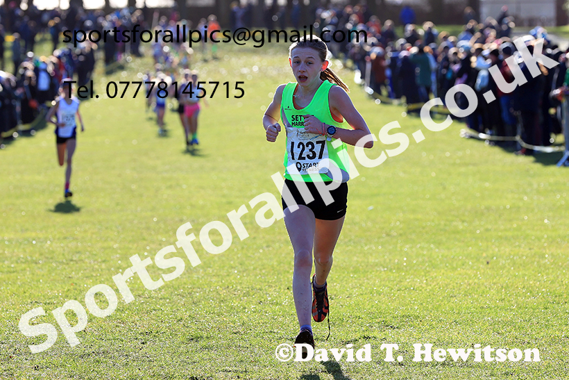 Girls under-13s 2025 Northern Cross Country Champs, Tatton Park, Knutsford, Cheshire. Photo: David T. Hewitson/Sports for All Pics